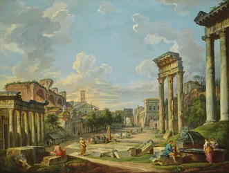 View of Campo Vaccino in Rome